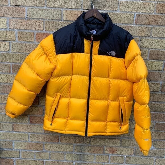 Vintage The North Face Nuptse 800 Jacket Yellow - Picture 1 of 7